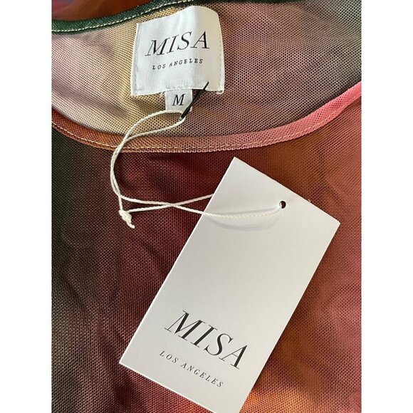 Misa Los Angeles Vanessa Dress in Cali Ombre Medium New as-is Womens Midi Long - Picture 9 of 14